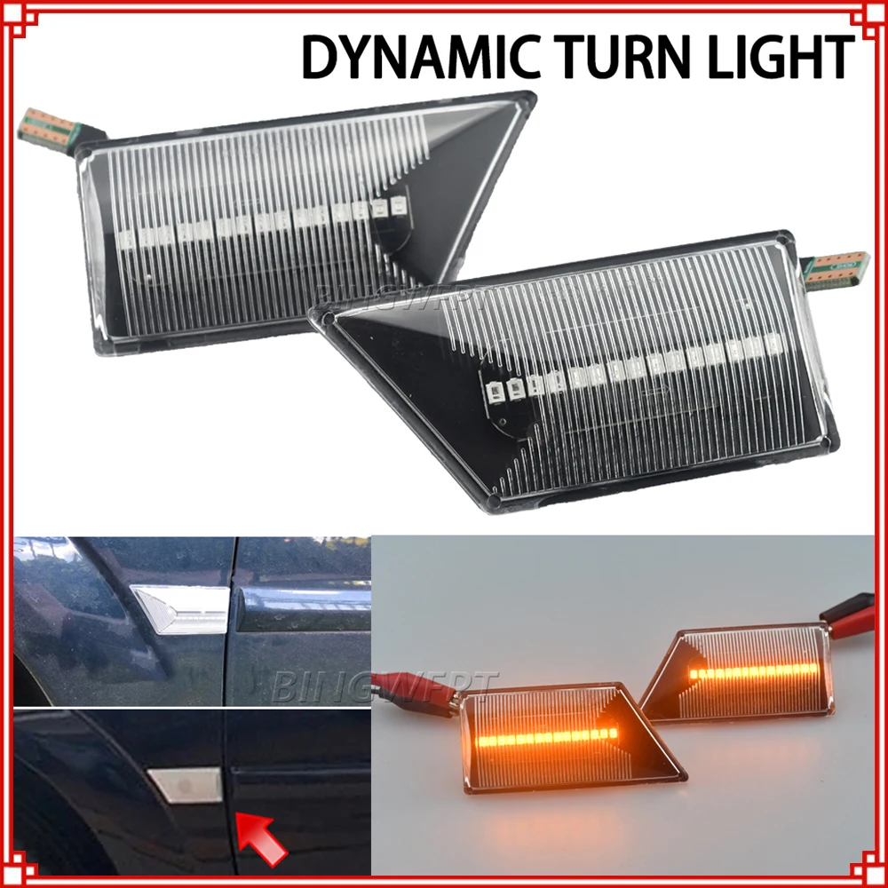 

2PCS Sequential Flashing LED Turn Signal Side Marker Light Dynamic Blinker 93192381 93192382 For Opel Vectra C Signum 2003-2008