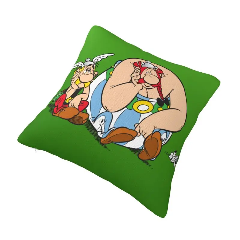 Fundas de cojín cómicas personalizadas Asterixs y Obelixs Adventure, funda de almohada moderna y suave