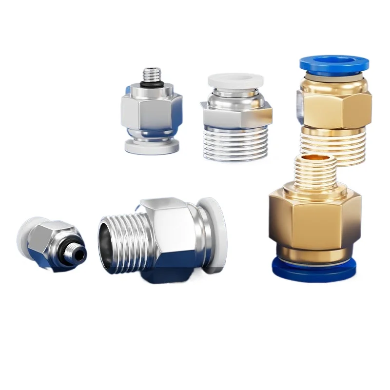 Pneumatic Push In Quick Connect Fitting PC10-03 6-1 8-2 Straight Thread Air Tube Quick Coupling One-Touch Pneumatic Pipe Fitting - Detail 1
