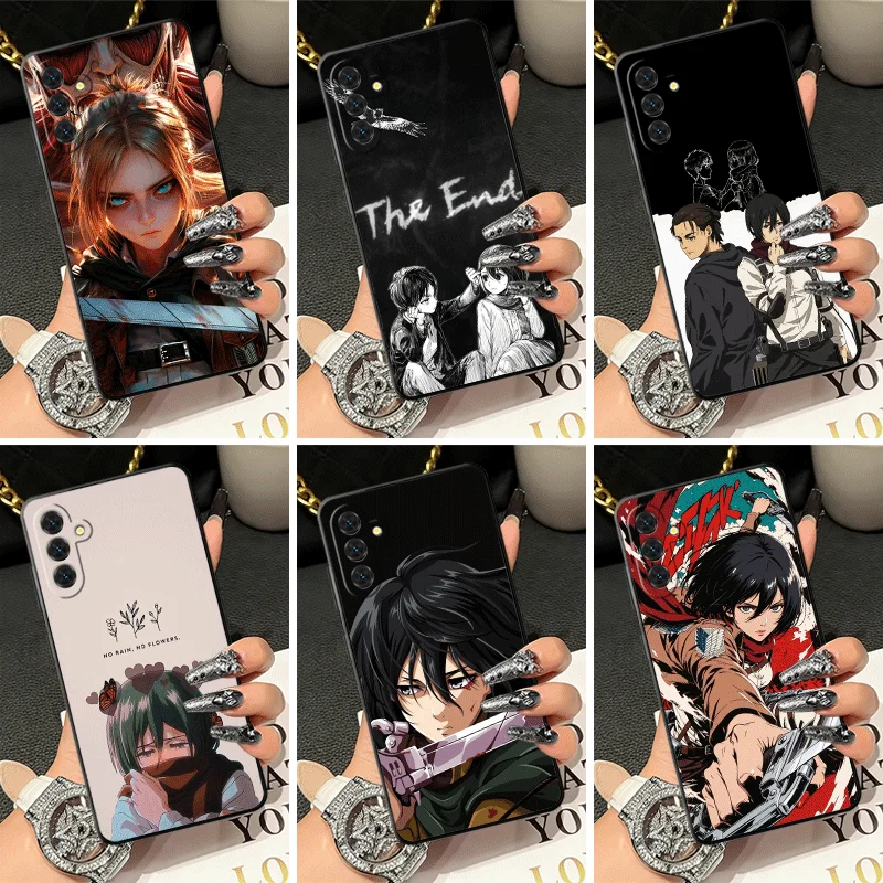 Soft Silicone Phone Case for Samsung A17 A16 A15 A14 A13 A-Attack On T-Titan Mikasa Shell A57 A56 A55 A54 A53 A37 A36 A27 A26 A3