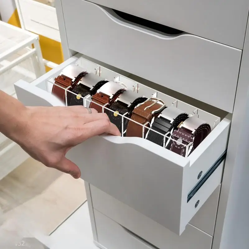 

Поясной органайзер для мужчин, акриловый пояс, шкаф, ящик для хранения, аксессуары, прозрачная витрина, многофункциональная подставка для галстука для верхнего шарфа