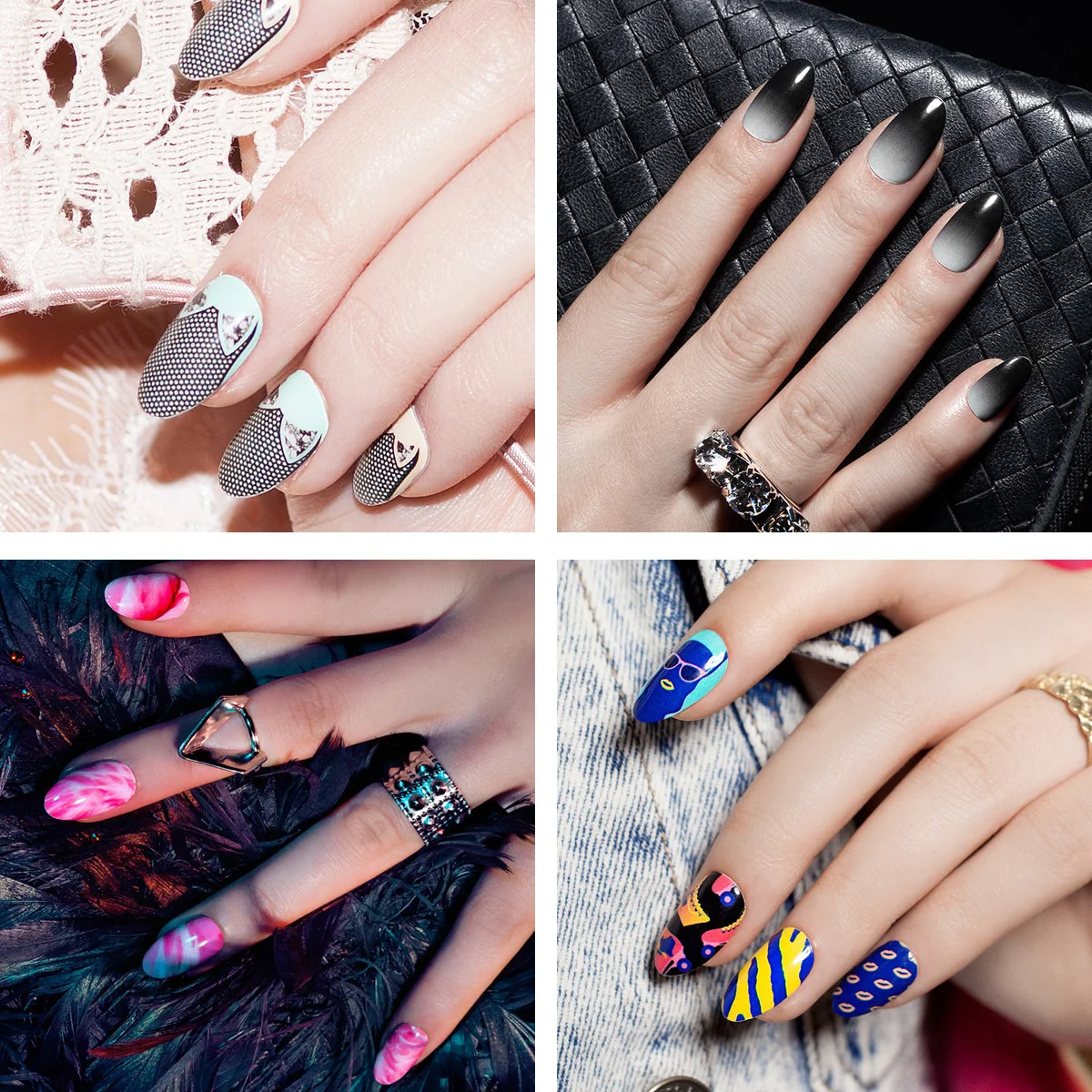 

2Sets Nail Display Tips Fan Shape Transparent 40 Pieces Color Plates Practice Templates Nail Art Display Charts