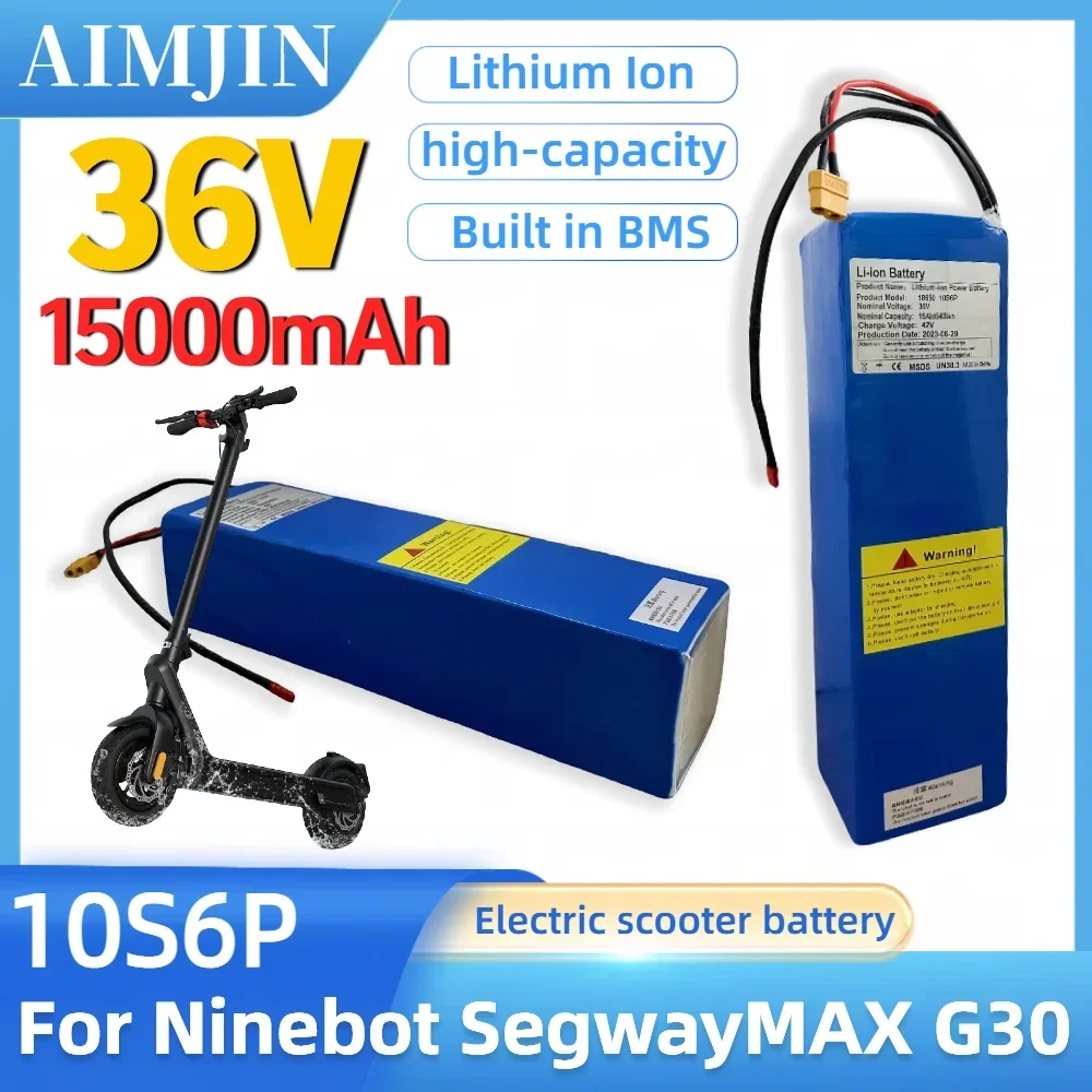 

36V 15000mAh 540Wh 18650 Lithium-ion Battery Pack for Segway Ninebot MAX G30 Electric Scooter Battery