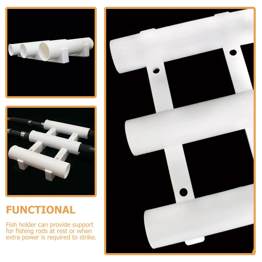 

1Set Fishing Rod Holder Three-Tube Design Wear-Resistant Stable Rod Stand Fishing Pole Holder for Kayak Yacht Boat Storage