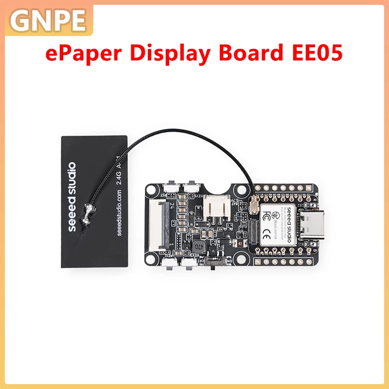 placa-de-display-epaper-xiao-esp32-s3-ee05-com-suporte-para-modulo-e-ink-de-baixa-potencia-de-24-pinos-sensecraft-hmi-io-conector-de-bateria-e-interruptor-de-alimentacao