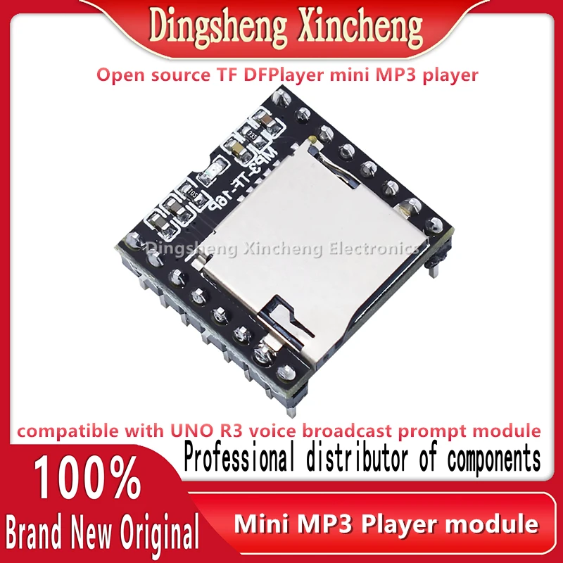 1pcs Mini MP3 Player Module TF Card U Disk Mini MP3 Player Audio Voice Module Board For Arduino UNO DF Play MP3-TF-16P Wholesale