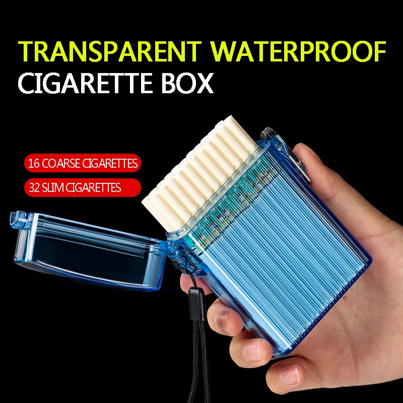 Thick Thin Dual Use Transparent Cigarette Box Flip Open Holders Box Waterproof for Cigarette Case Candy Case Key Case