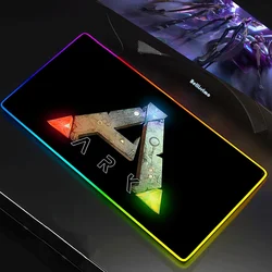 Alfombrilla de ratón RGB LED para juegos, alfombrilla de ratón antideslizante para teclado de escritorio, Alfombra de goma para juegos, Survival evolving Ark, XL