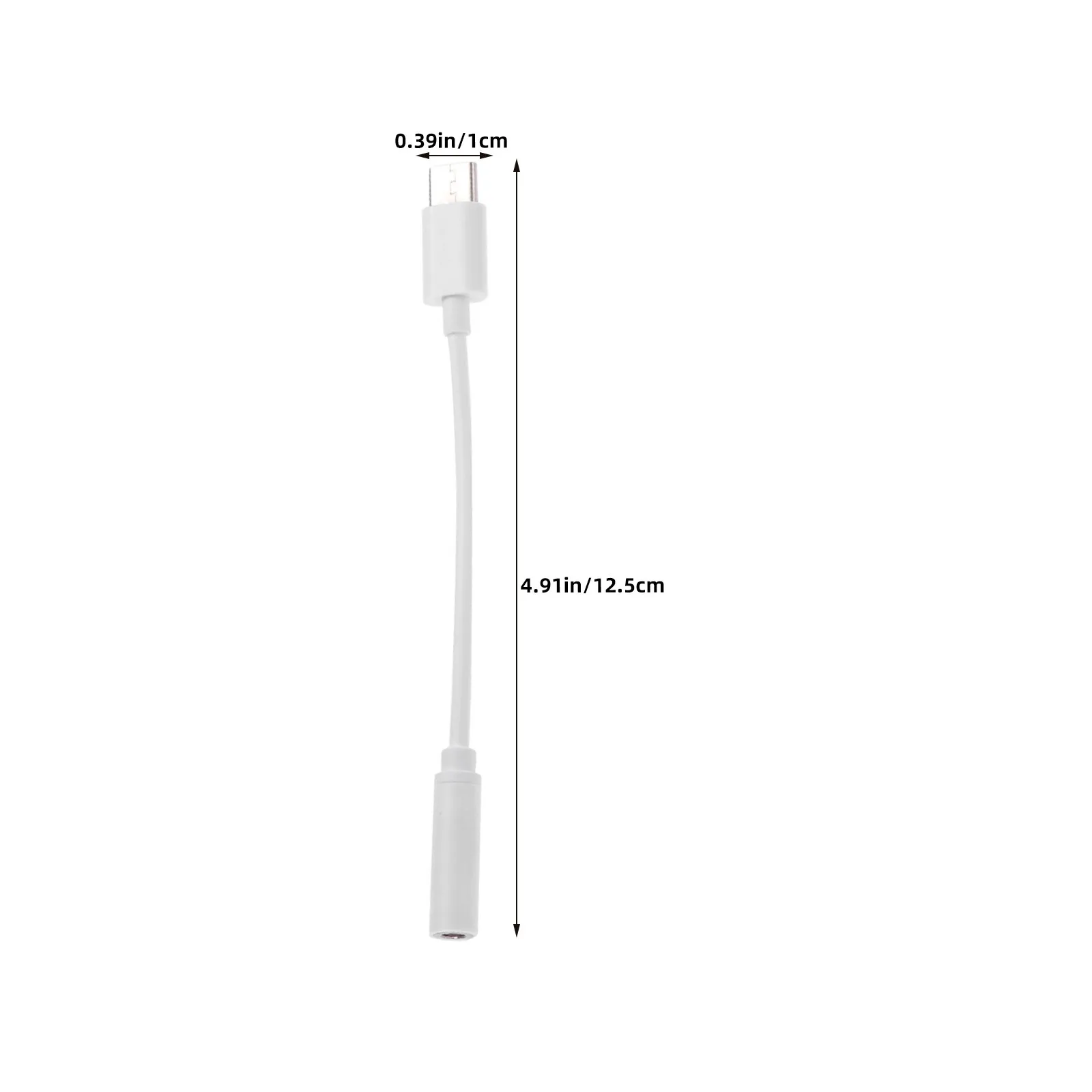 2Pcs Type-C to 3.5mm Audio Adapter High-Durability PVC Copper Portable Plug-and-Play Converter for Phones Headphones