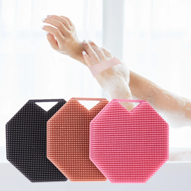 Anti Bacteria Silicone Body Scrubber Body Exfoliate Brush Silicone Shower Bath Brush Massage Brush