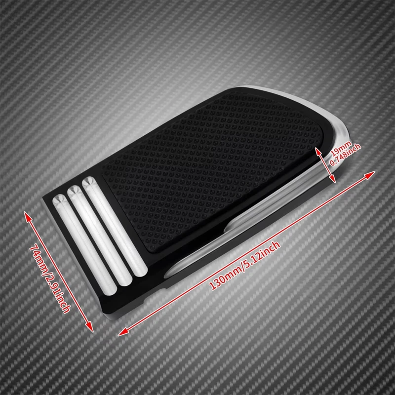 Super Sale Motorcycle Front Brake Pedal Pad Cover for Harley Softail Street Bob Fat Bob FXDF FXFBS FXDB 2018-2025 Black and Whit - view 3