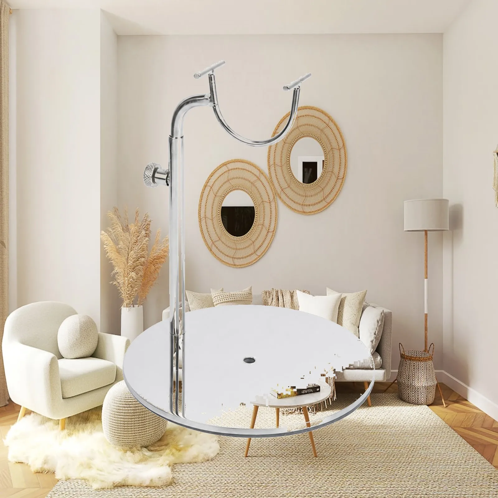 304 Stainless Steel Doll Stand for Doll Storage Organizer Adjustable Knob for Collectible Doll Toy Display Case