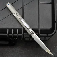 New 7096 CEO Folding Knife D2 Blade Titanium Alloy Handle EDC Outdoor Tactical Hunting Combat Military Gentleman's Knife
