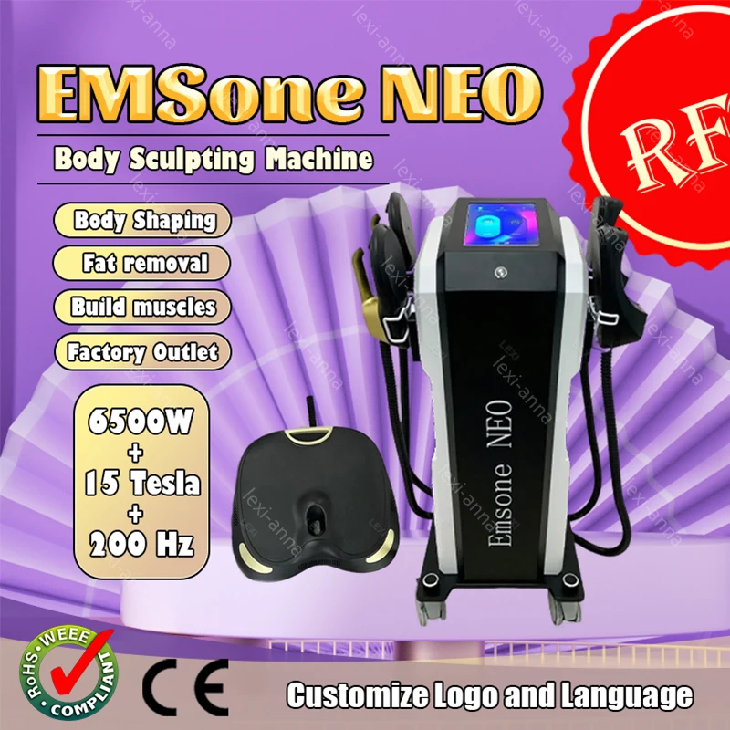 

Emsone NEO 200HZ RF EMS Machine 6500W Body Slimming Sculpting Fat Burning Nova Weight Lose Electromagnetic Build Muscle