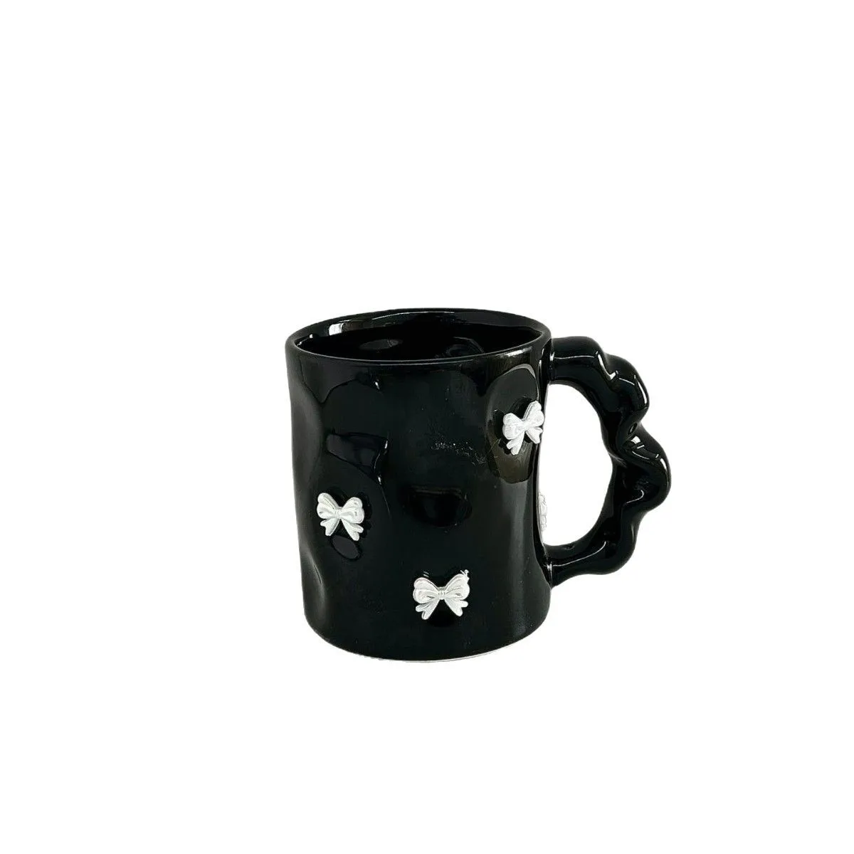 400 مللي قسط اليدوية غير النظامية كوب ماء هدية لطيف القوس ديكور الفن كوب سيراميك الإبداعية بلون مكتب أكواب الحليب