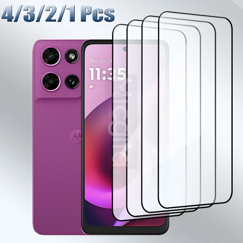الغراء الكامل لموتورولا موتو G 2026 واقي زجاجي للشاشة 9H واضح المضادة للخدش الزجاج المقسى 4/3/2/1 قطعة #1