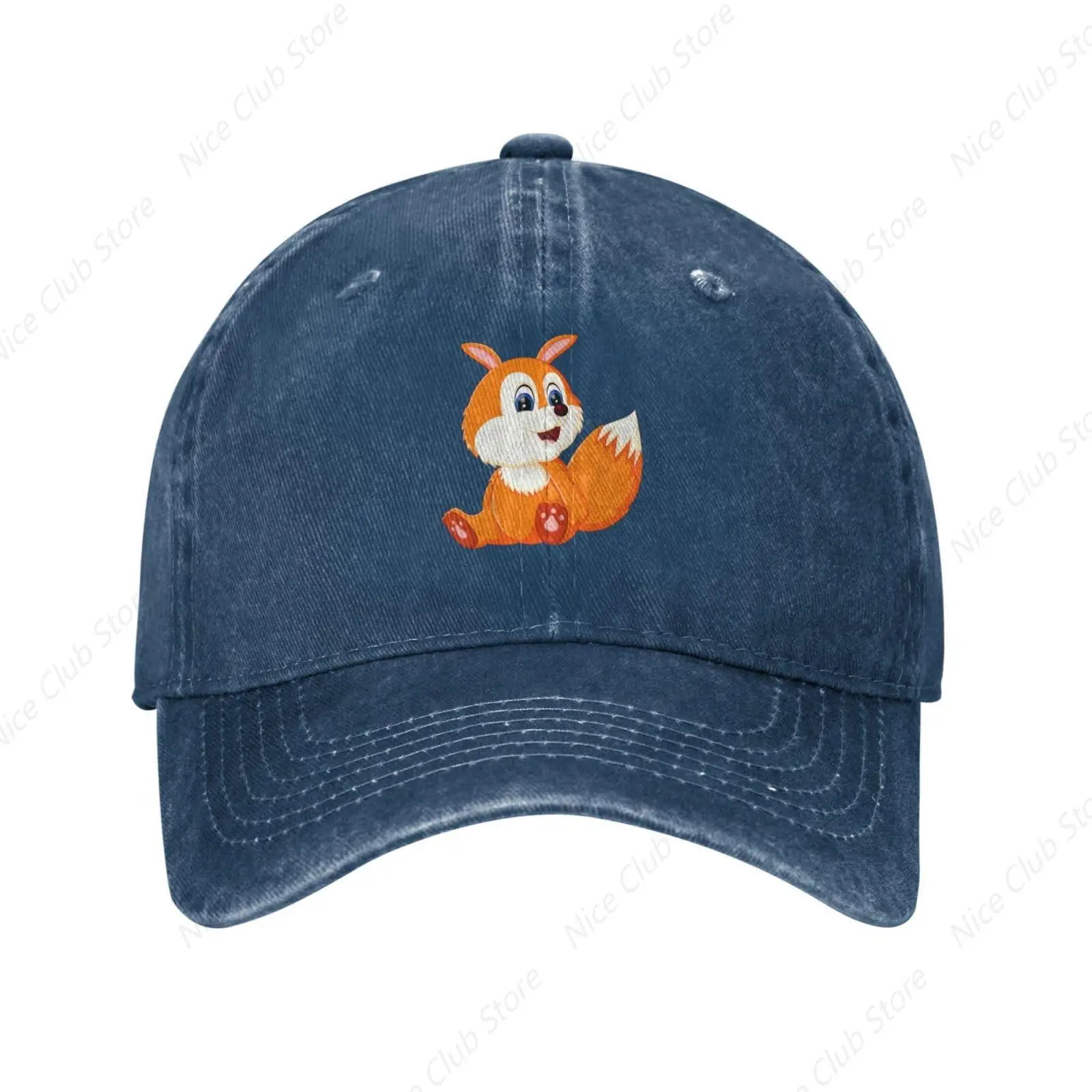 

Cute Little Squirrel Baseball Cap for Women Men Vintage Trucker Sun Hat Dad Cowboy Hats