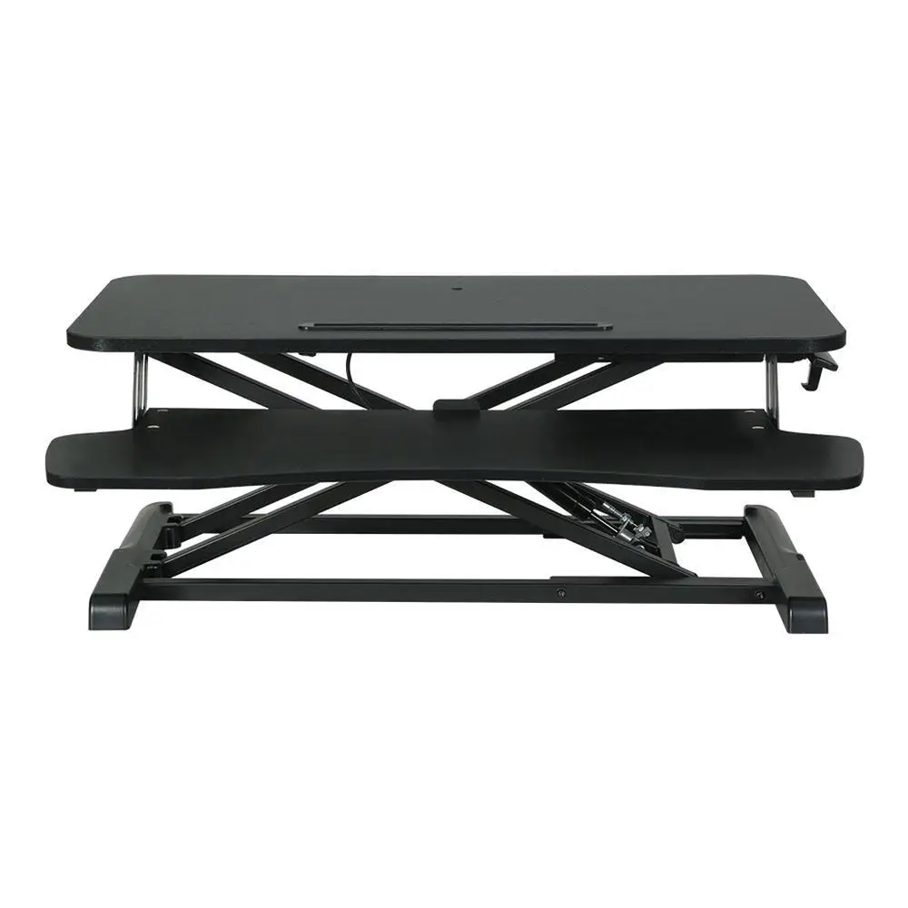&Height Adjustable Black Standing Desk Riser 80CM Ergonomic Computer Workstation