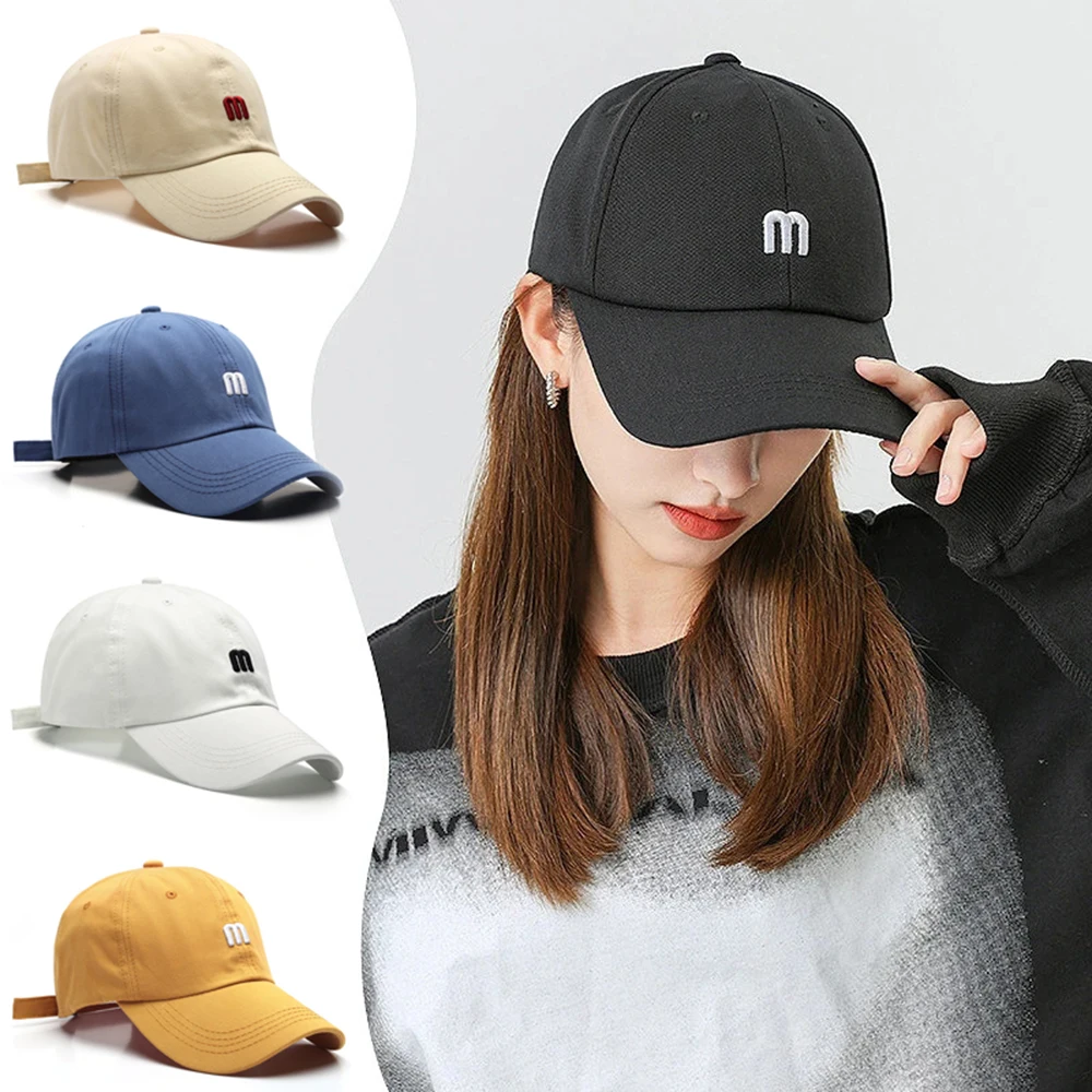 Hats for Men 2024 New MLetter Embroidered Baseball Cap Korea Fashion Couple Snapback Cap Men and Women Sun Hats Chapeau Homme