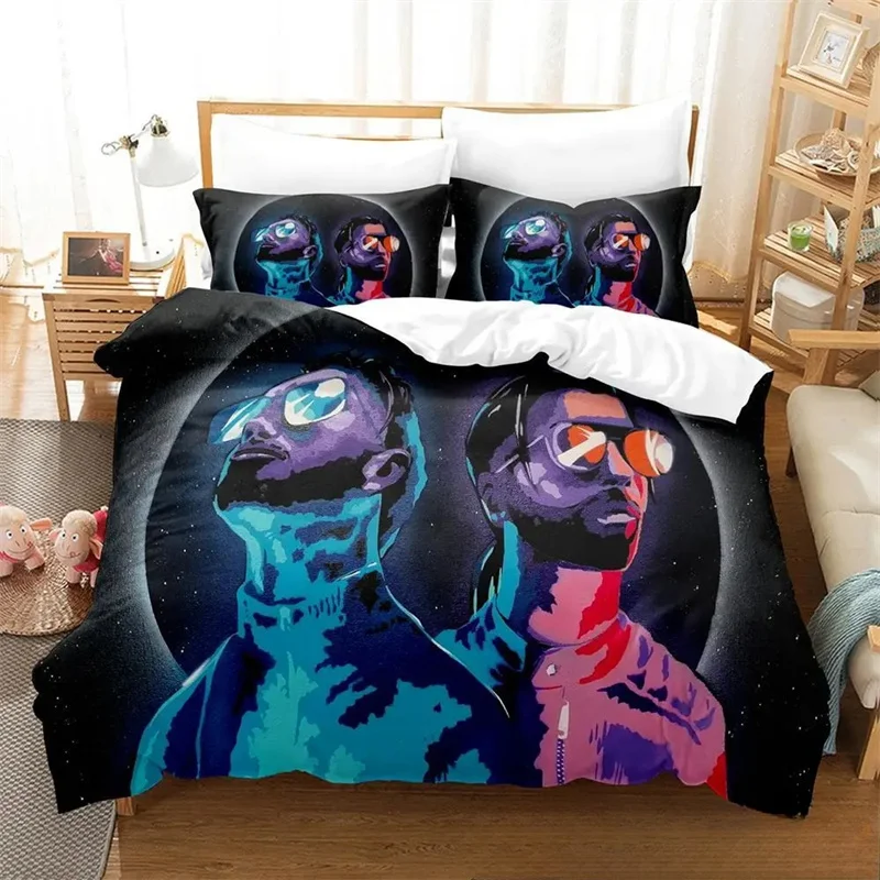 3D Print PNL Rap Duo All Season Bedding Set Boys Girls Twin Queen Size Duvet Cover Pillowcase Bed Kids Adult