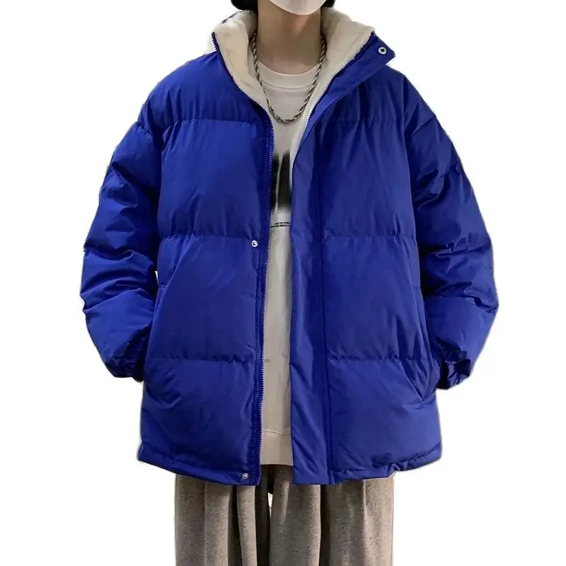 Kurtka zimowa męska kurtka typu Streetwear polar kurtka męska luźna Bubble kurtka ciepła płaszcze ze stójką Puffer nowe ciuchy Unisex