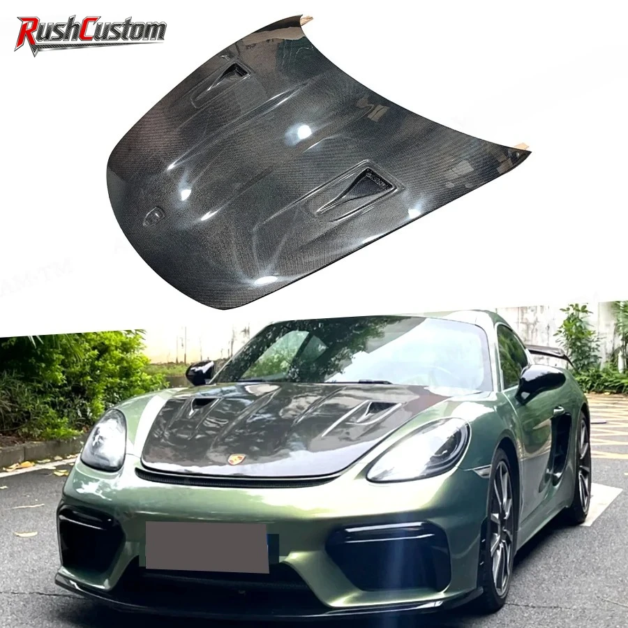 

Carbon fiber Hood For Porsche 718 981 911 Boxster Cayman engine cover carbon fiber cover engine cover Replace the installation