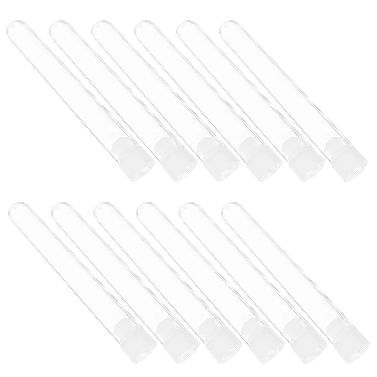 

50 Pcs Chocolate Laboratory Test Tube Tubes Storage Containers Medium with Caps