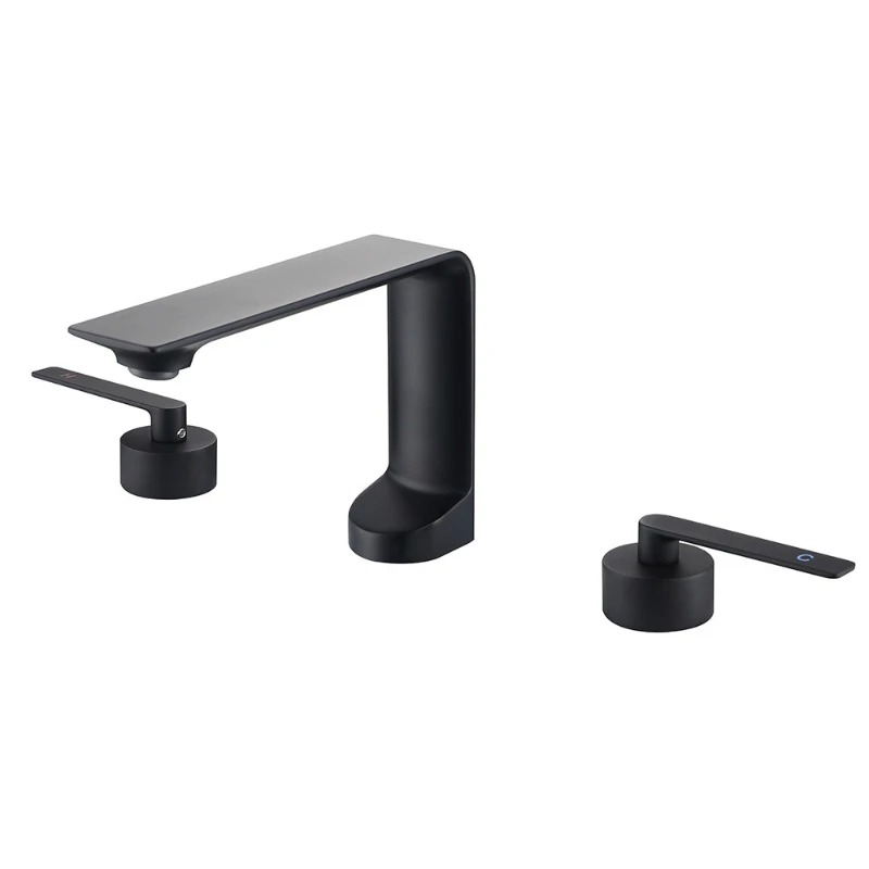 

All-copper Yahei three-hole basin faucet, split type hot and cold household hotel bathroom cabinet