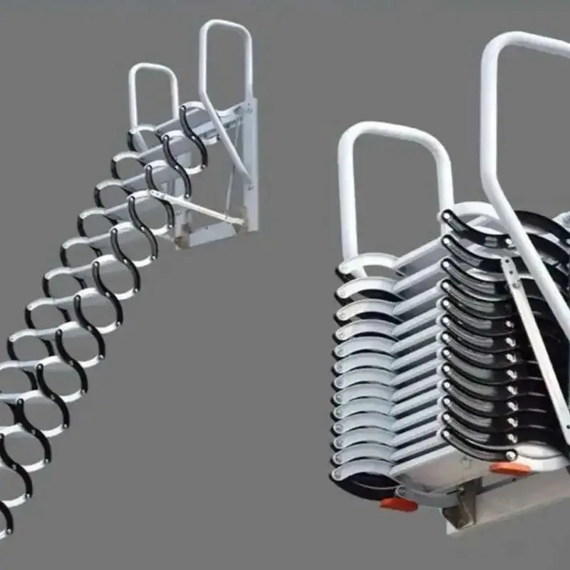 Telescopic Carbon Steel Ladders for Home Indoor Outdoor Wall-mounted 사다리 Folding Step Ladder Space-saving Attic Lift Staircase