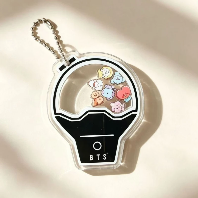 Neuer BT21 Koya RJ Shooky Cooky Tata Shake Shake Schlüsselanhänger Hochwertiger Anime-Cartoon-Stil für Schüler-Rucksäcke und Autodekoration – Detail 5