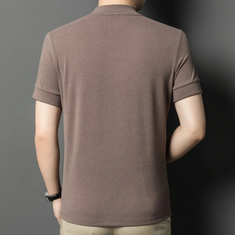 Men's T-shirt with A High Collar To Keep Warm in Autumn and Winter, Slim Fit, Suitable for Daily Commute.stretch M-4XL