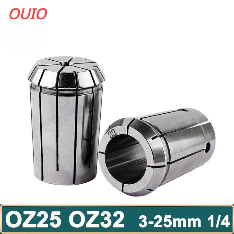 OUIO OZ25 OZ32 Chuck Collet 3 4 8 10 12 16 18 20 25mm 1/4 1/8 3/8 3/4 1 Inch CNC Spring Lathe Milling Collet Chuck Lathe Tool