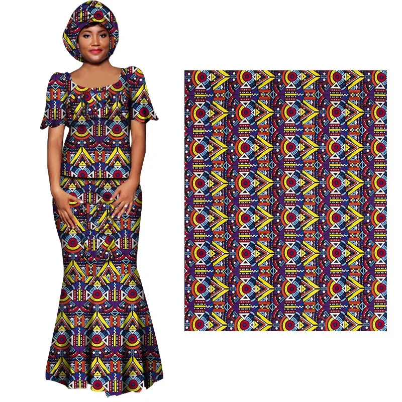 Nigerian Ankara Wax Fabric New Wholesale Prices 100% Cotton Soft Sew Tissu Craft African Real Wax For Women Dresses 2024