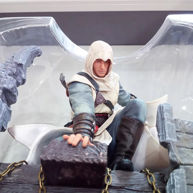 

28cm Anime Character Altair Clock Tower Baik Connor Desktop Fashion Collection Handmade Model Peripheral Gifts