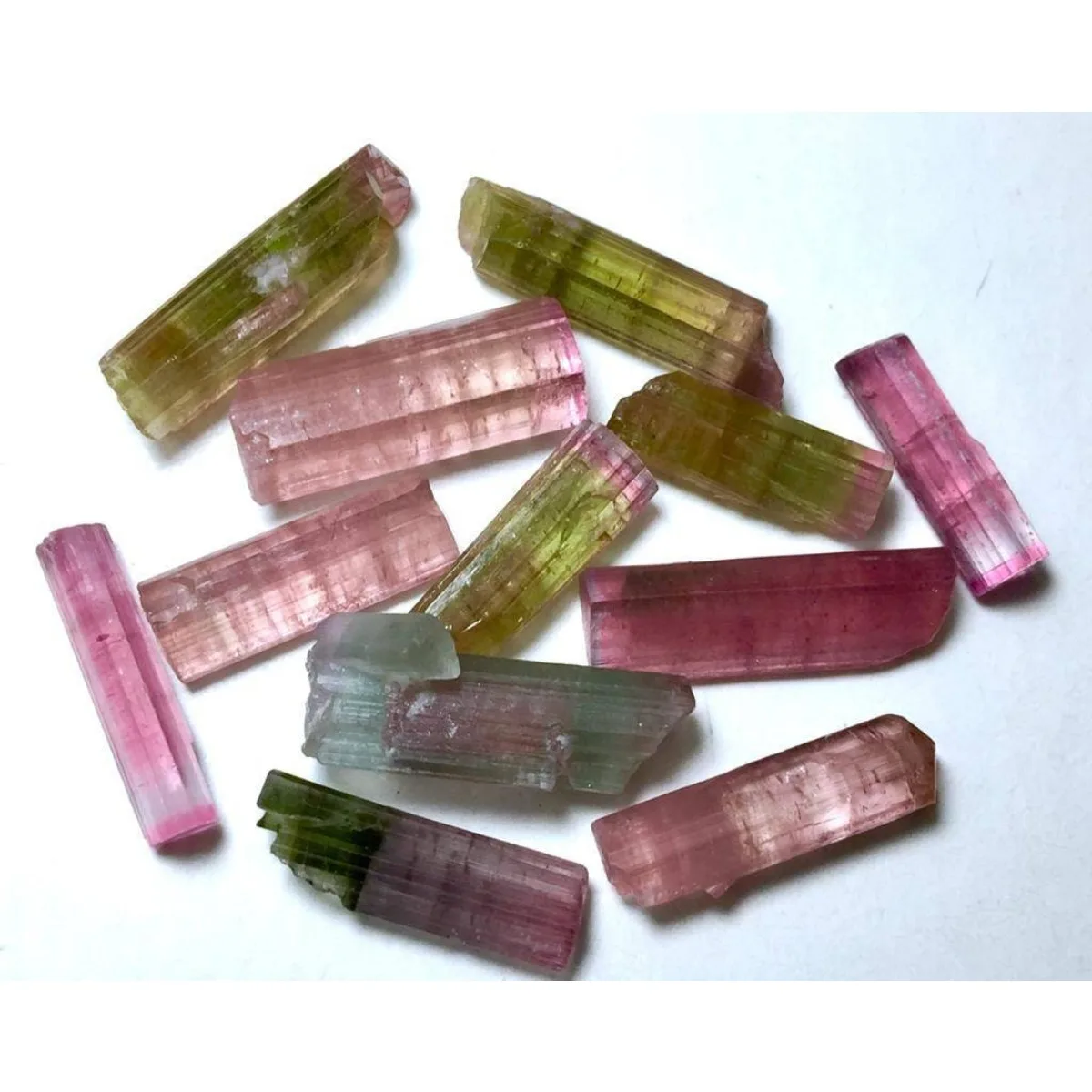 Brazilian Elbaite Crystal Samples, 10g 5-15mm Multi-Color Stones, Display Box for Desk Decor & Natural Stone Collection