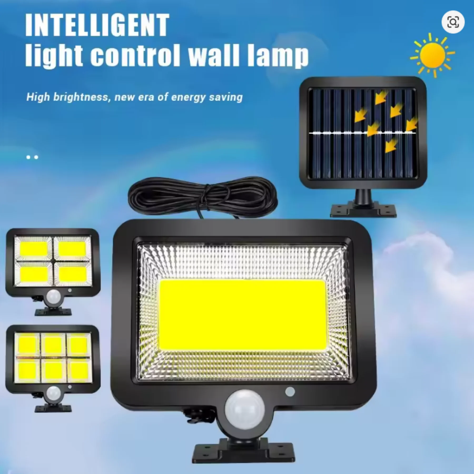 

Наружная сенсорная лампа на солнечной энергии, перезаряжаемая солнечная настенная лампа COB, водонепроницаемое аварийное освещение для уличного сада, крыльца, светодиодная Il