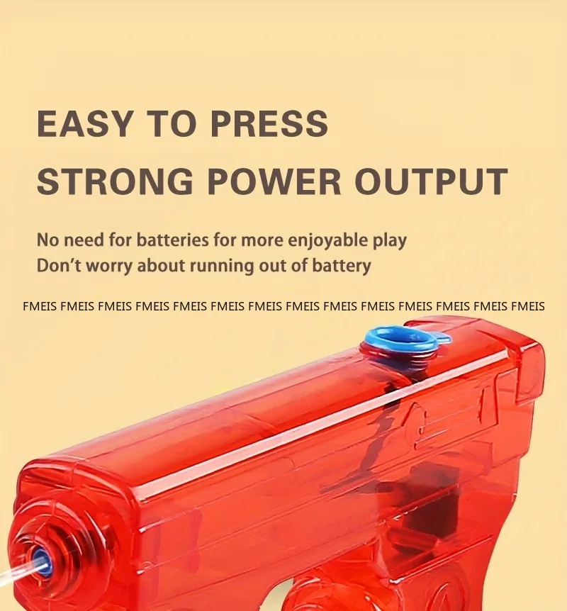 FMEIS 4pcs Random Style Colour-Children's Summer Fun Toy Water Gun-Durable ABS Material Seaside Beach Toys and Bath Toys