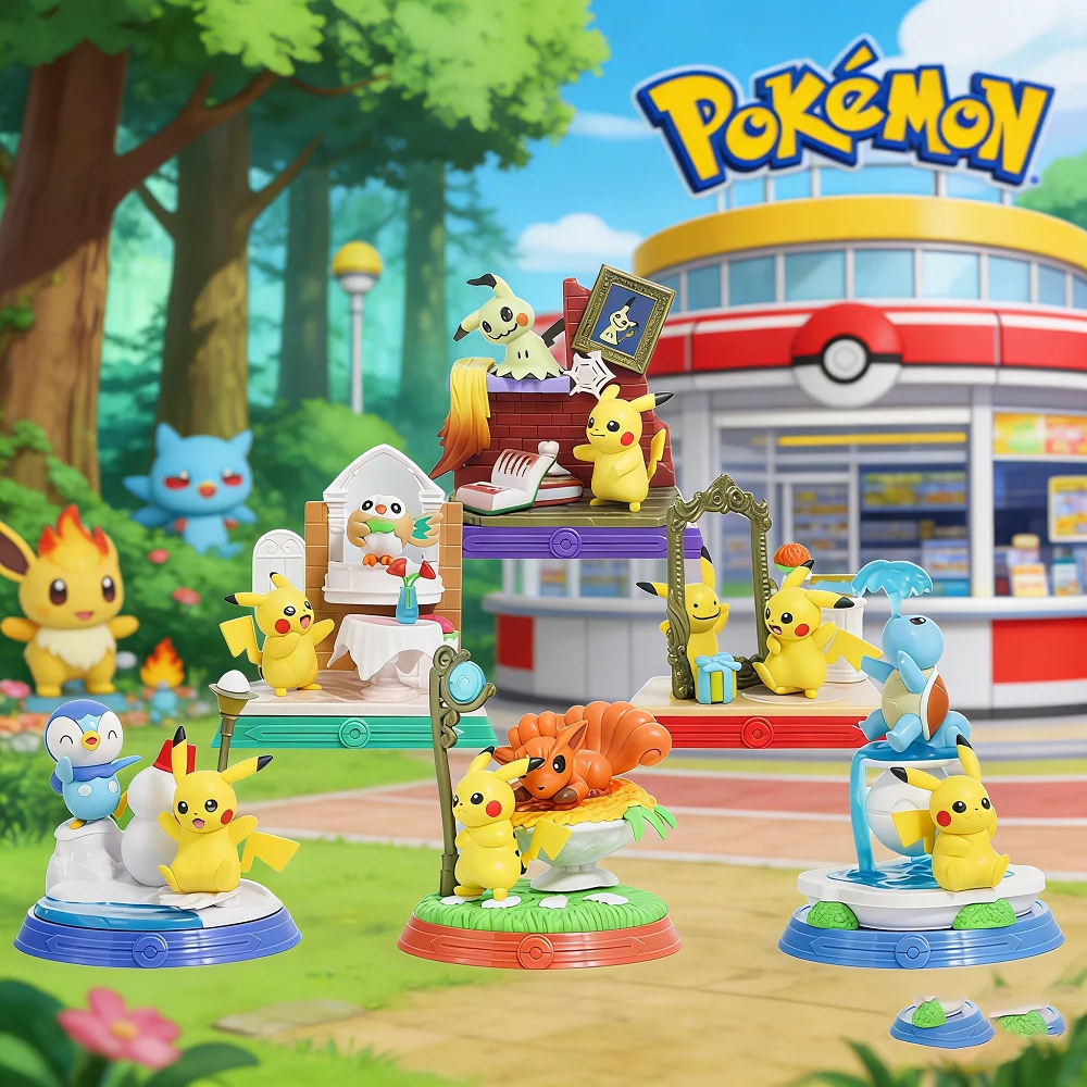 

kémon Pika Anniversary Commemorative Edition Pop Culture Desk Decoration Set Blind Box Character Figure Related Accessories Act