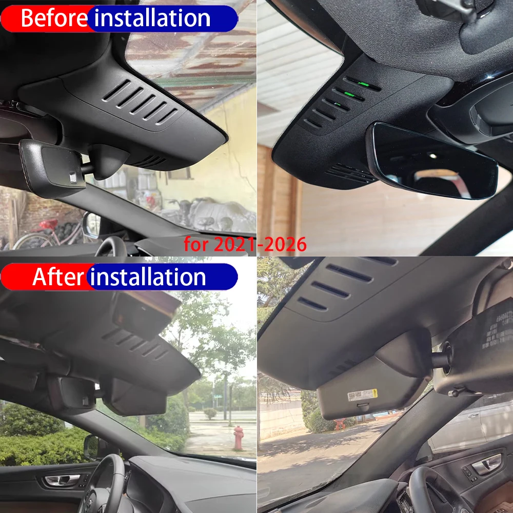 Dash Cam for Volvo S90 V90 XC60 2016-2025 Front Rear 4K Car DVR Driving Recorder Dashboard Camera Night Vision 24H Parking Mode - view 5