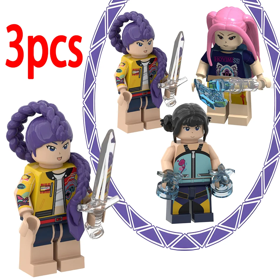 

anime Devil Hunters Mini Action Figure Building Blocks Toy Peripherals Desk Decoration Collection Figures Model Toy For Kid