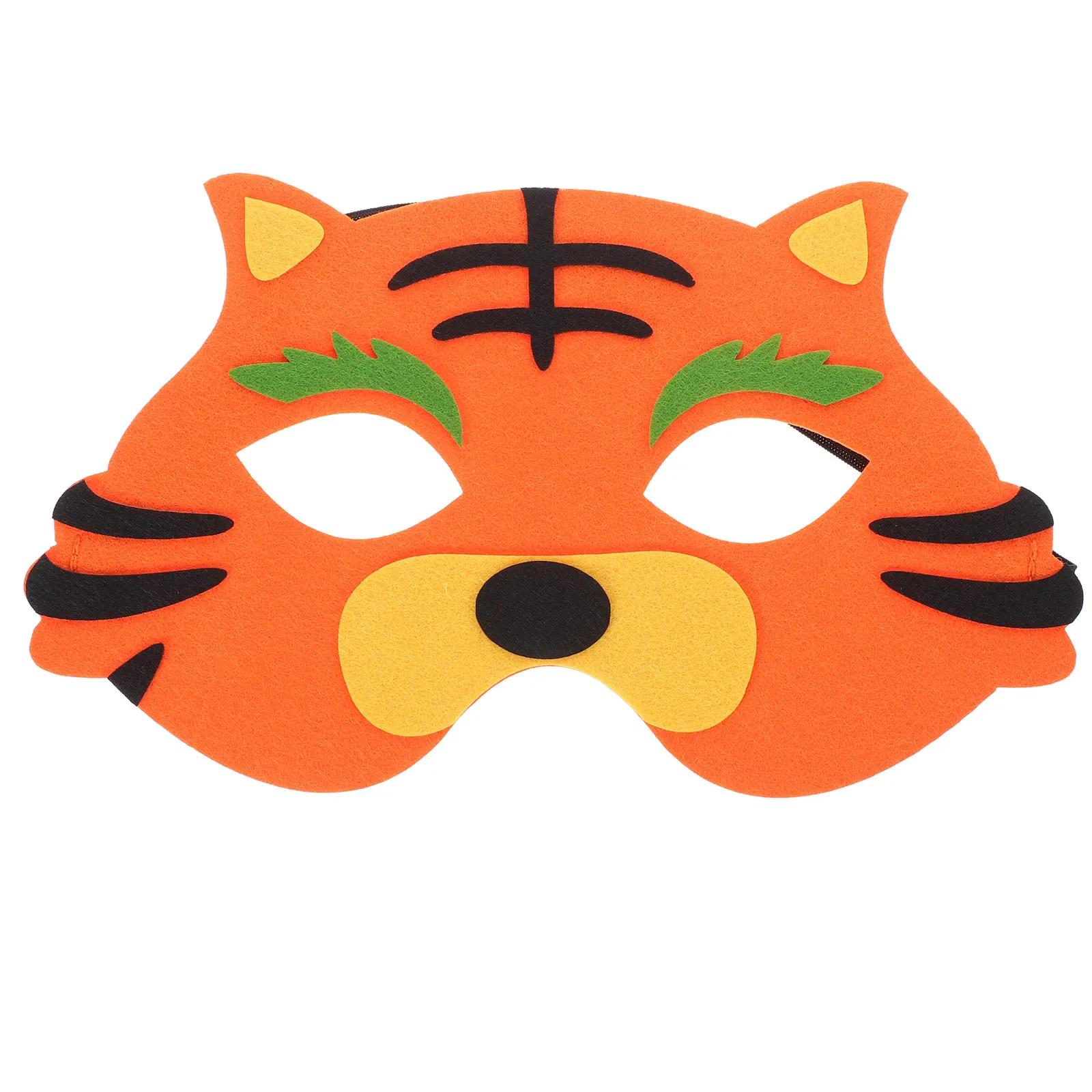 Maschera da tigre Mezza faccia Costume da animale Accessorio per feste per bambini Halloween Dress Up Gioco di ruolo Evento Vestibilità comoda e regolabile