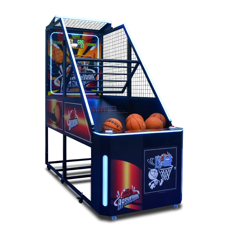 Deluxe Large Indoor Arcade Equipment Foldable Coin Operated Basketball Game Machine for Adults and Children Aged 6+promote sales