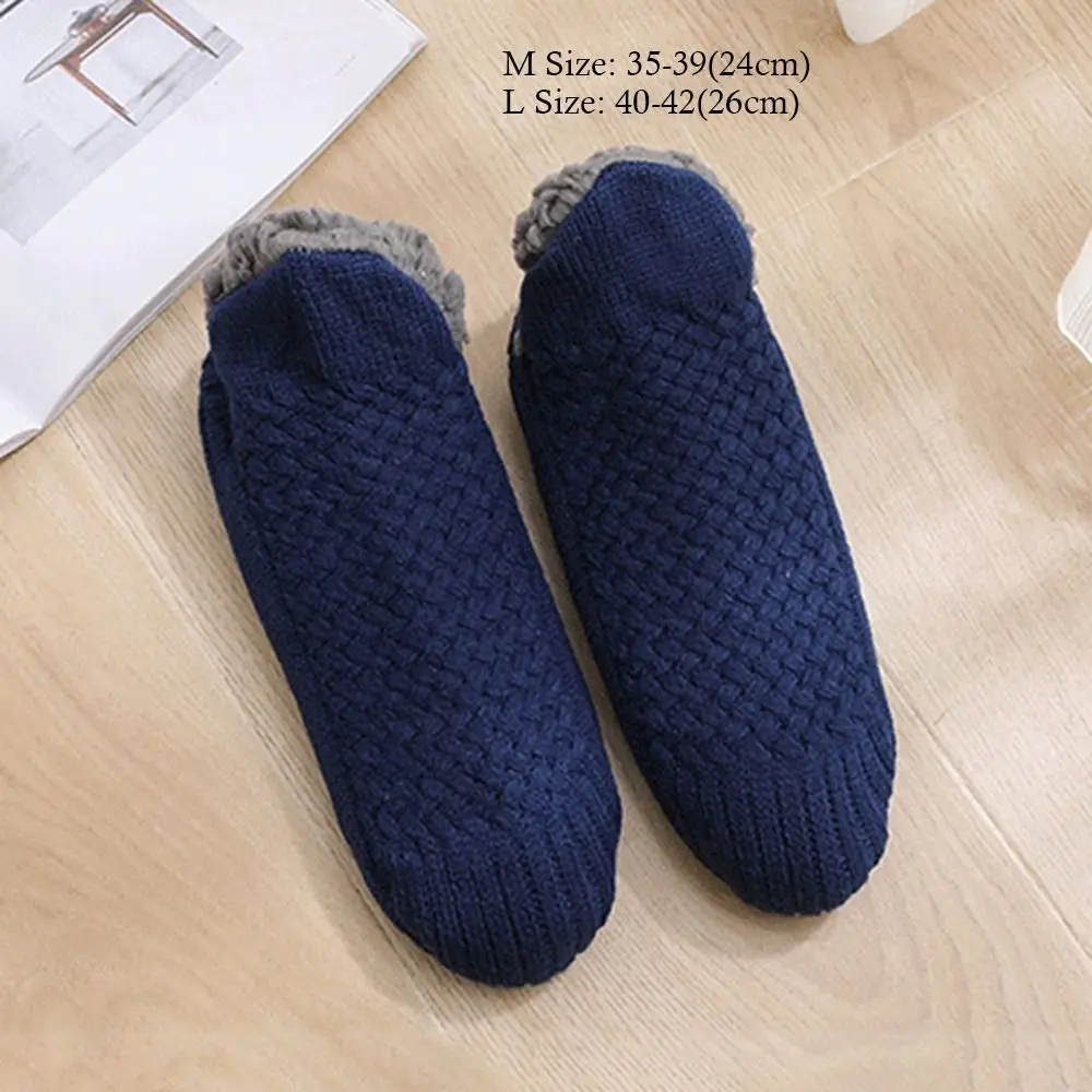 New Winter Warm Floor Socks Plush Soft Non Slip Thermal Socks Velvet Thick Bottom Glue Slipper Socks for Adults