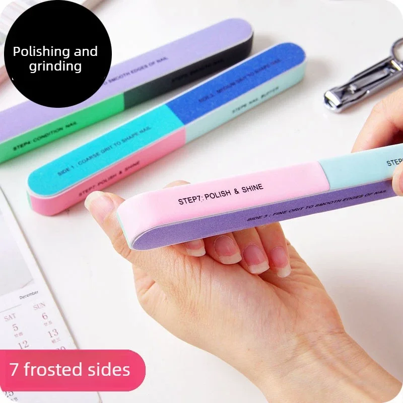 Professional 7 Sides Nail Buffer File Set Manicure Polishing Block Buffing Accessories Cream Tools for Nail Art