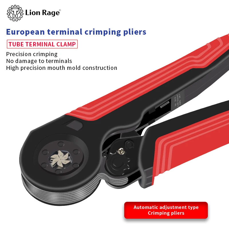 Ferrule Crimping Tool Tubular / Pin Terminal Professional Electrician Pliers Max Crimper 10mm ² 7AWG Adjustable Ratchet Tools