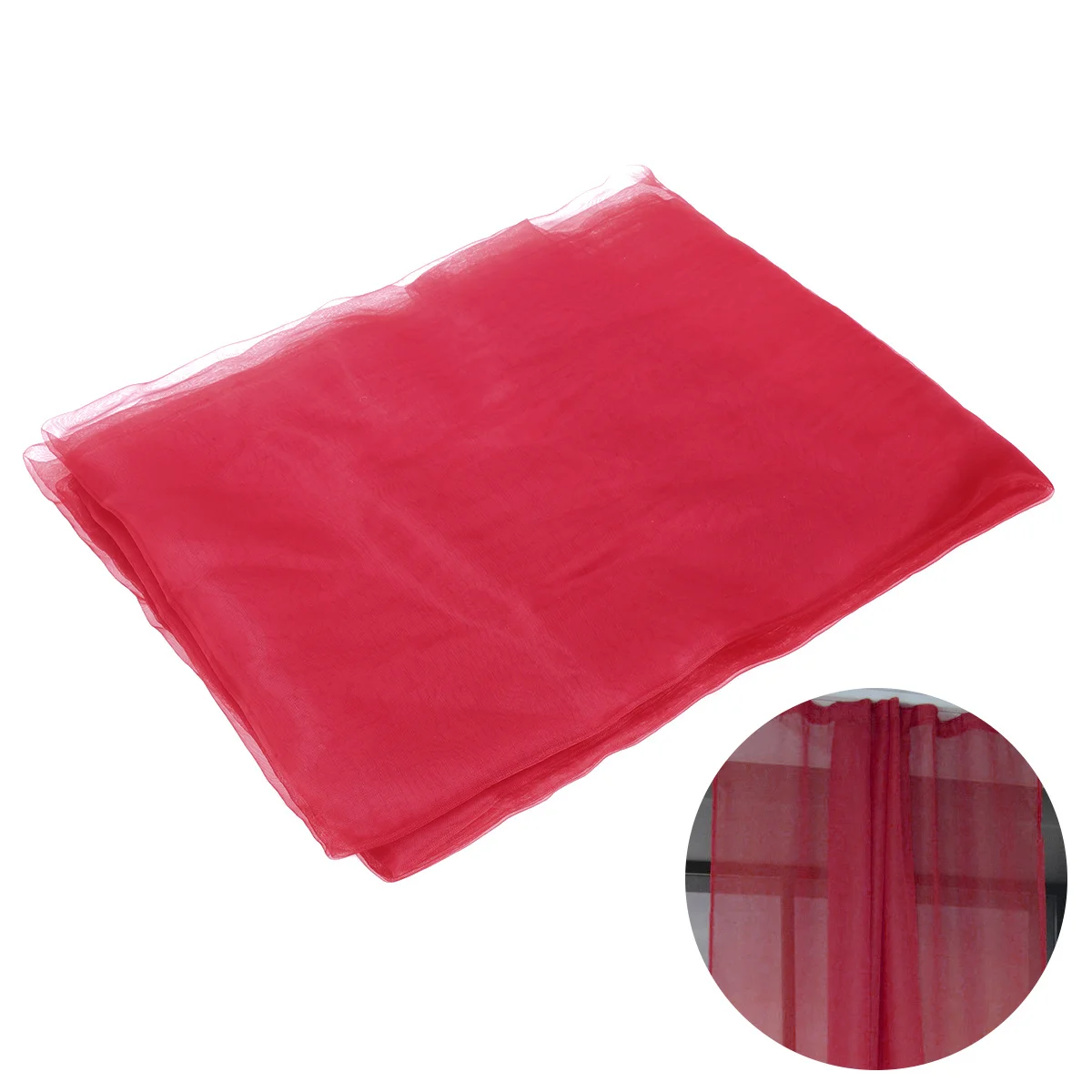 الأحمر 100X200Cm شير تول الستائر لغرفة النوم نافذة الشاشة شفافة الفوال الستار ديكور المنزل ضوء تصفية الخصوصية