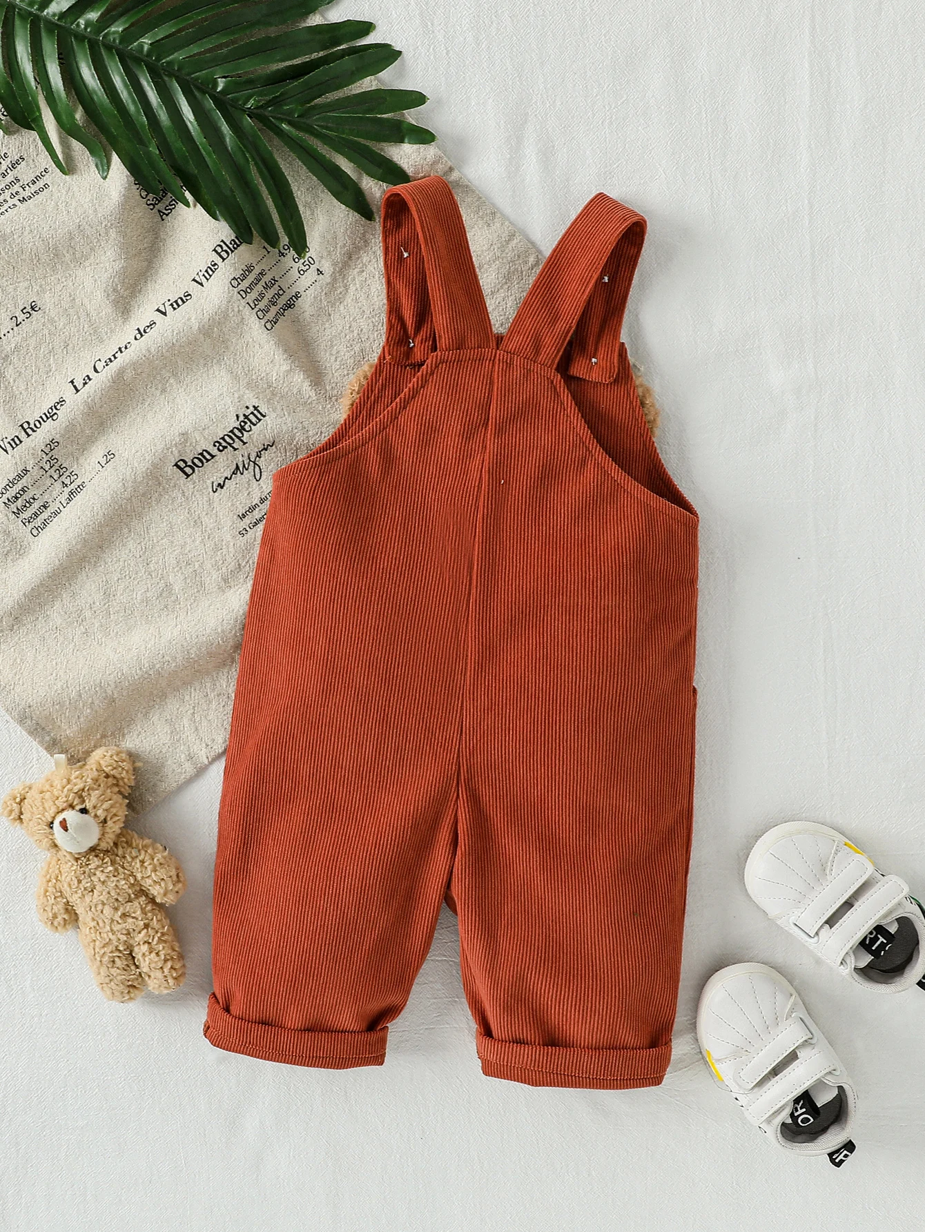 2025 New Baby Girls Boys Overalls Autumn Infant Baby Solid Color Jumpsuit With Bear Cute Outfits Toddler Baby Trousers For 1-3Y