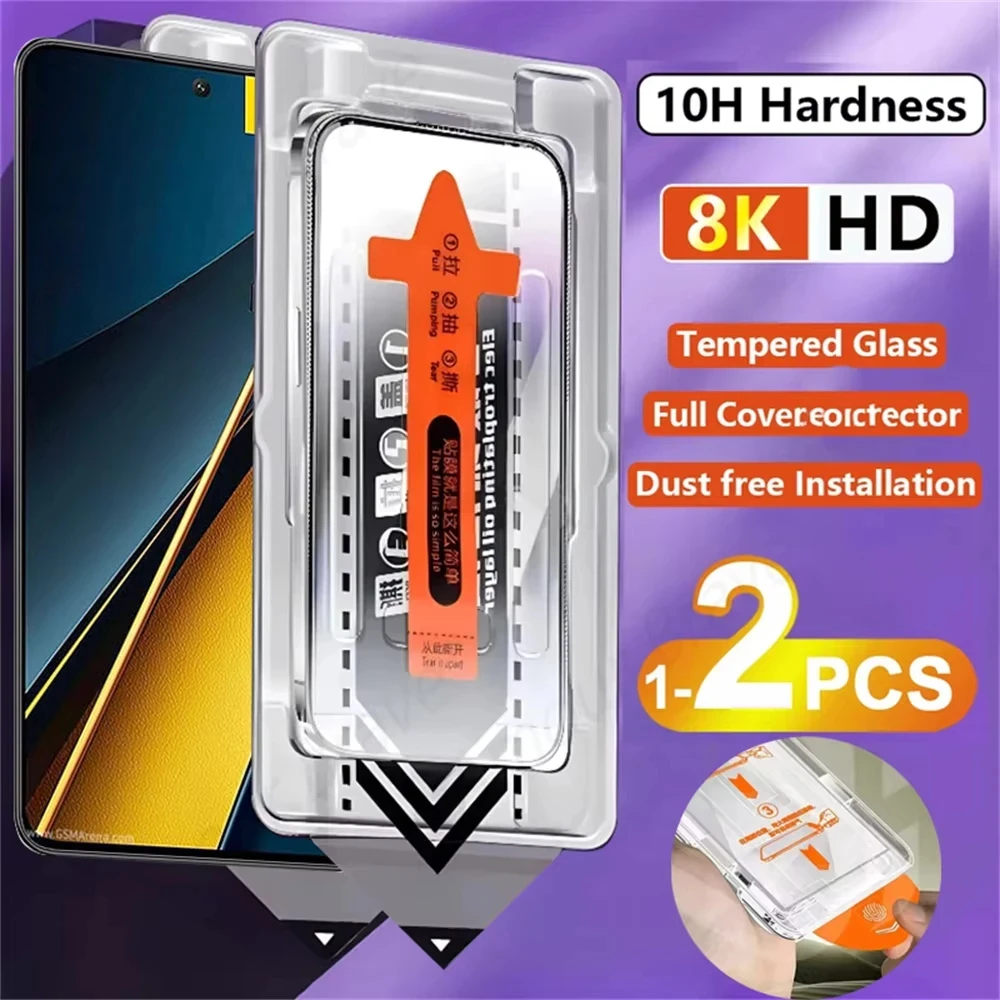 

1-2PCs 8K Dust Free Installation Screen Protector For Xiaomi Redmi Turbo 3 4 Turbo3 Turbo4 Glass