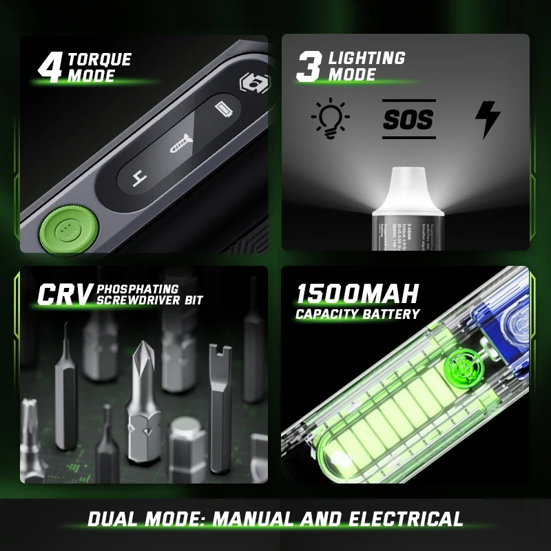 JAKEMY JM-8196 Precision Electric Screwdriver Set 4-Gear Torque