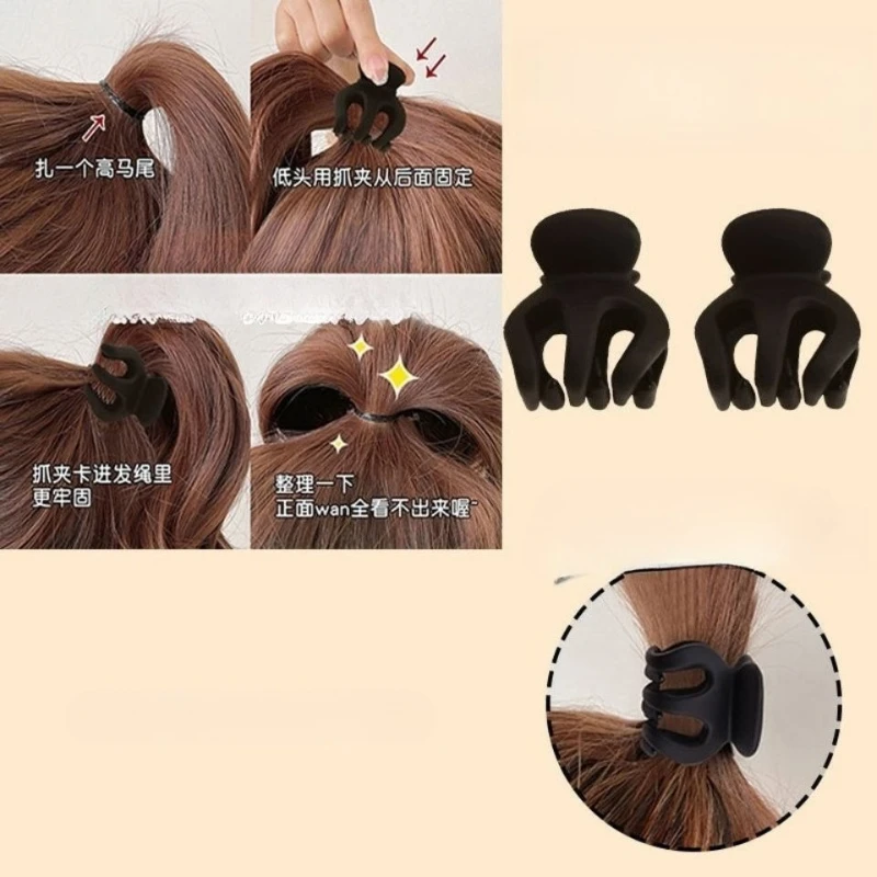 Матовый коготь для волос в виде тыквы, профессиональный салонный зажим для волос, держатель для высокого хвоста, элегантный аксессуар для волос, маленький зажим